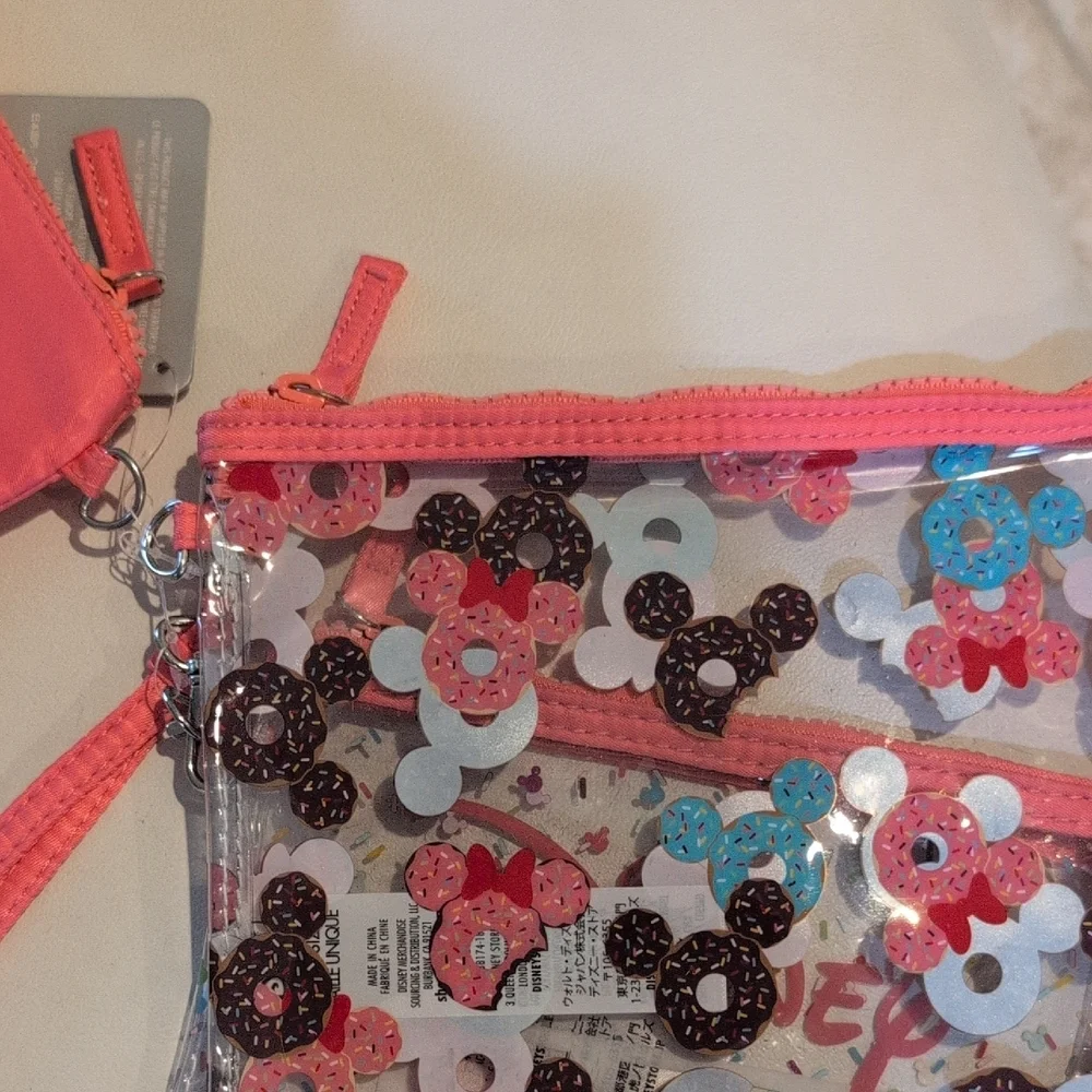 Disney Mickey Mouse Kids Bag Set - Pink and Clear